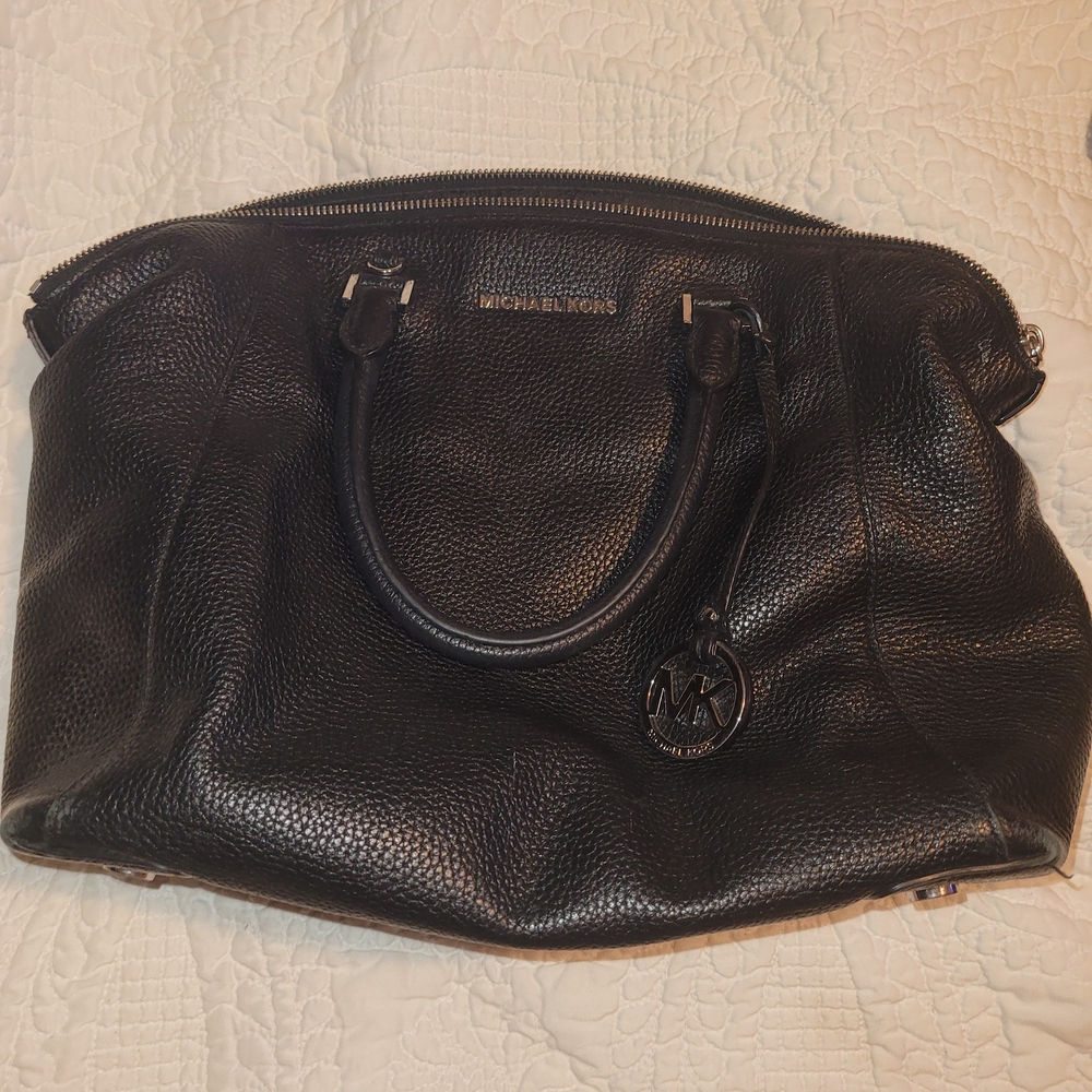 Michael Kors Pebbled Black Leather Tote